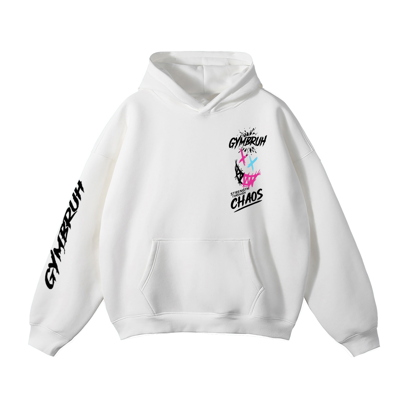 White GYMBRUH hoodie front