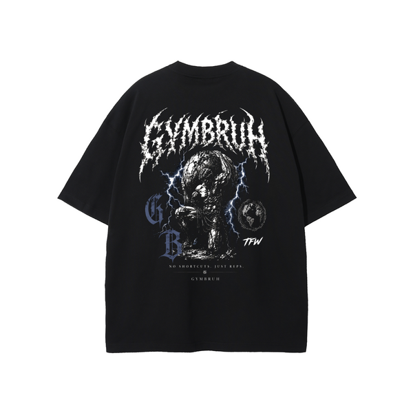 Black GYMBRUH tshirt back