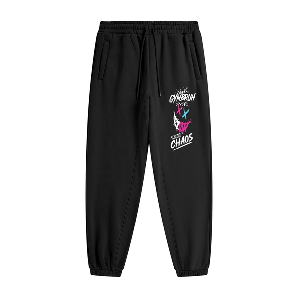 Black GYMBRUH joggers front