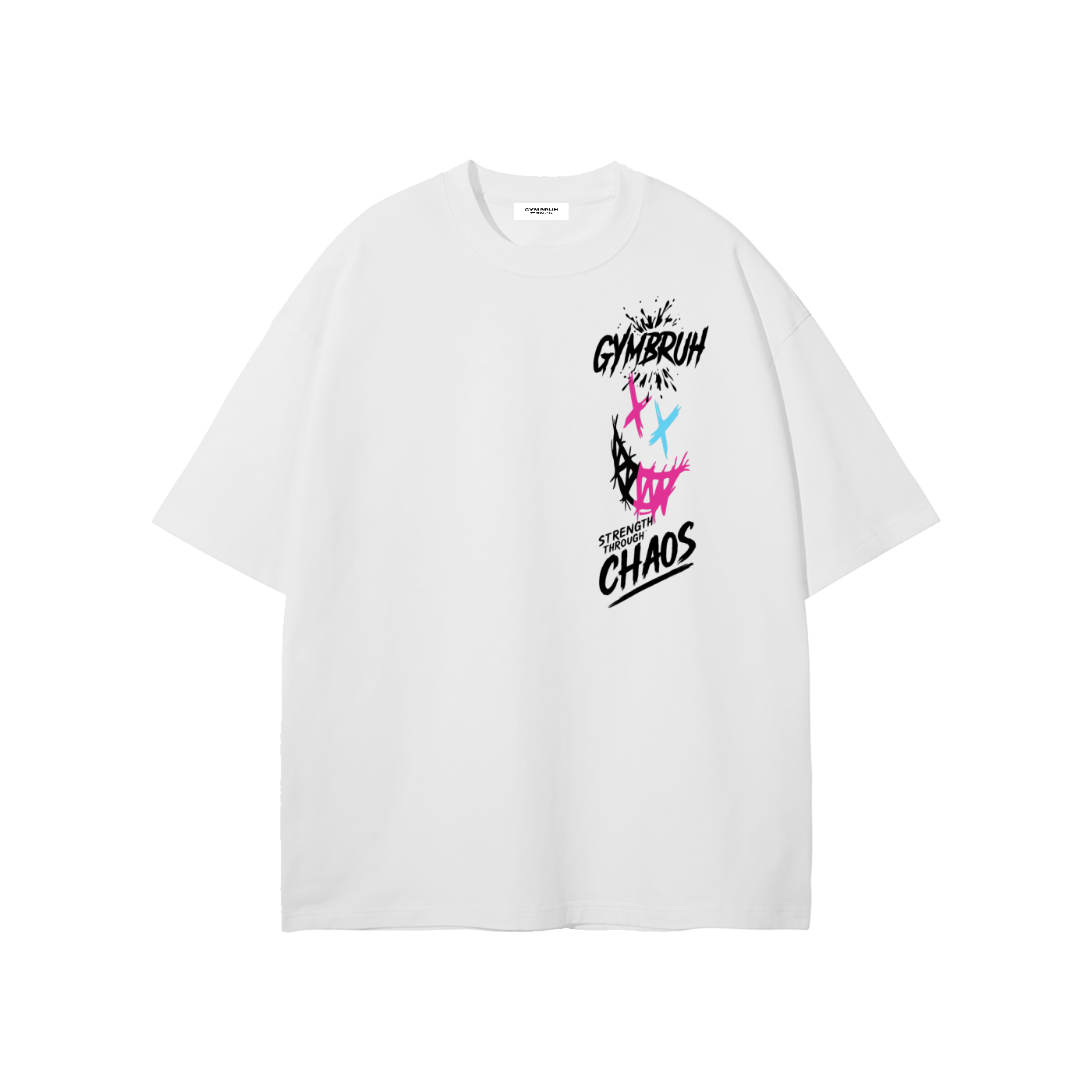 White GYMBRUH tshirt front