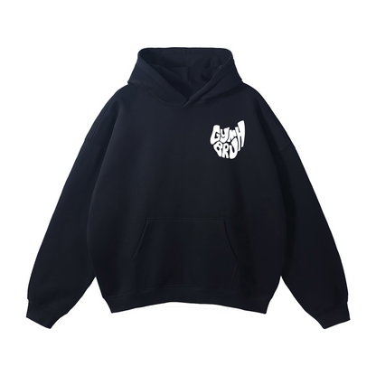 Black front hoodie 