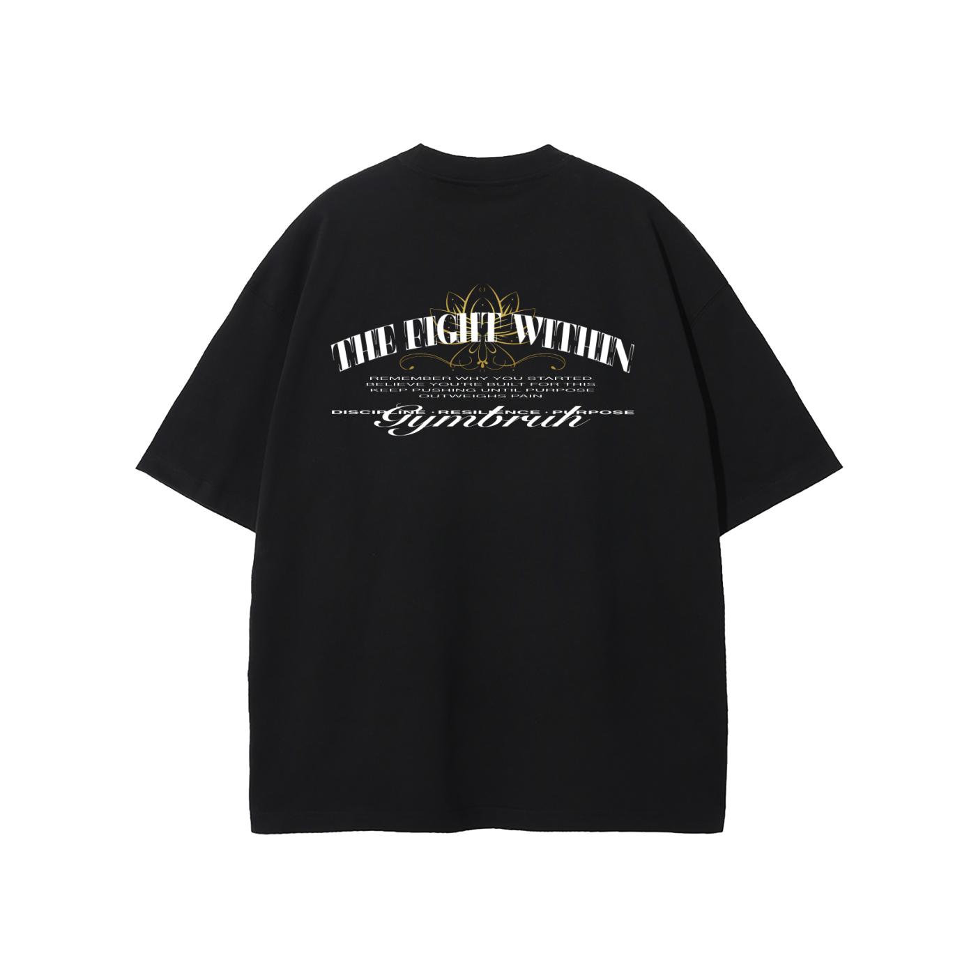Black GYMBRUH tshirt back