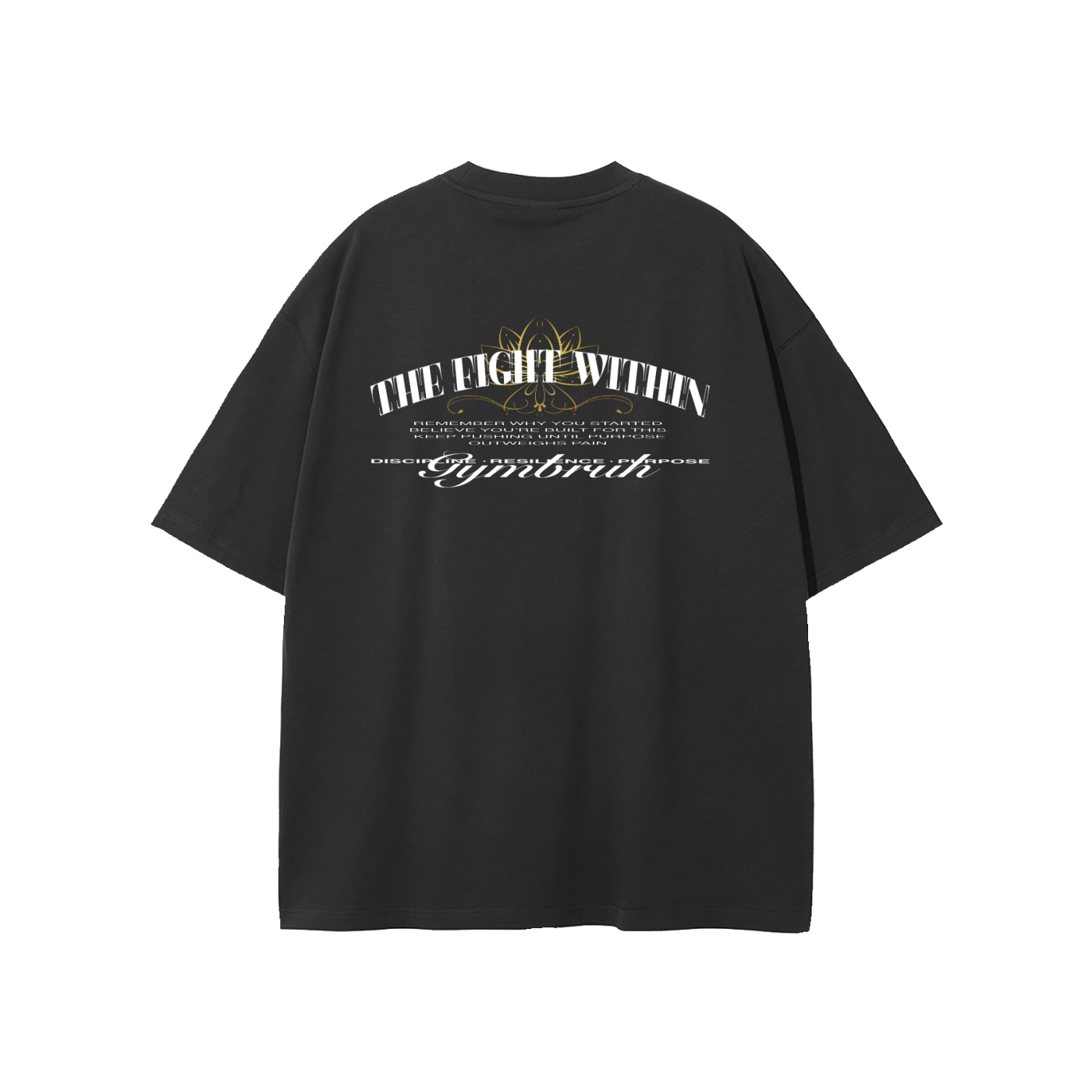 Dark Gray GYMBRUH tshirt back