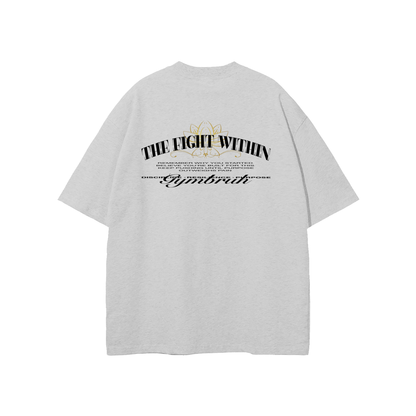 Athletic Gray GYMBRUH tshirt back