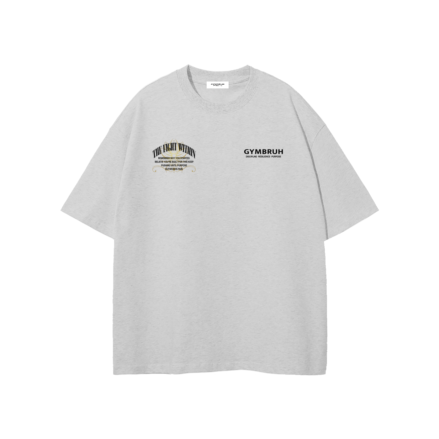 Athletic Gray GYMBRUH tshirt front