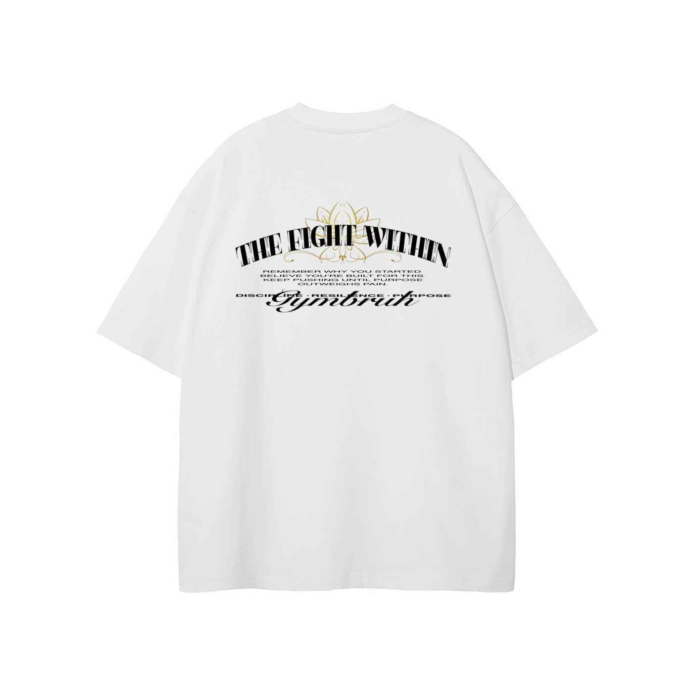 White GYMBRUH  tshirt back
