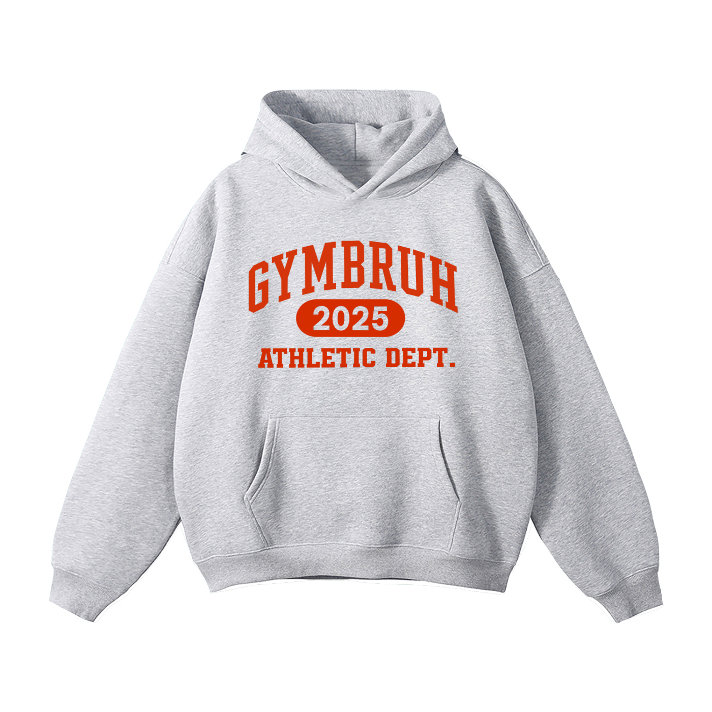 Athletic Gray GYMBRUH hoodie front