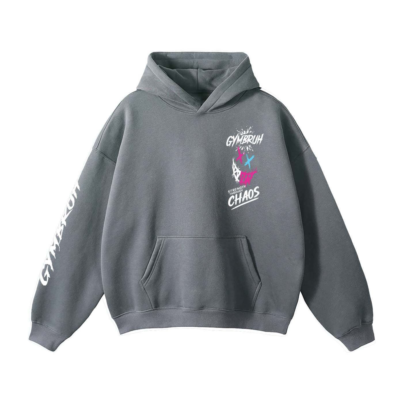 Stone Gray  GYMBRUH hoodie front