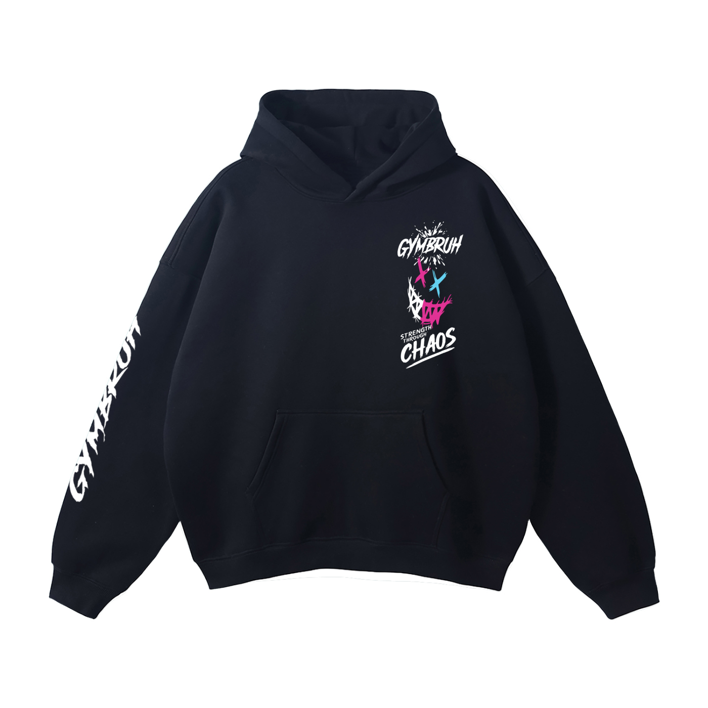 Black GYMBRUH hoodie front