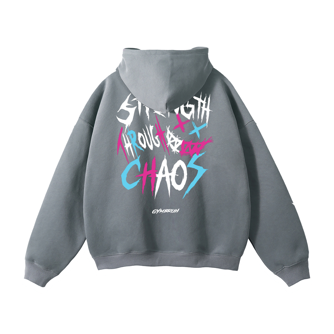 Stone Gray GYMBRUH hoodie back