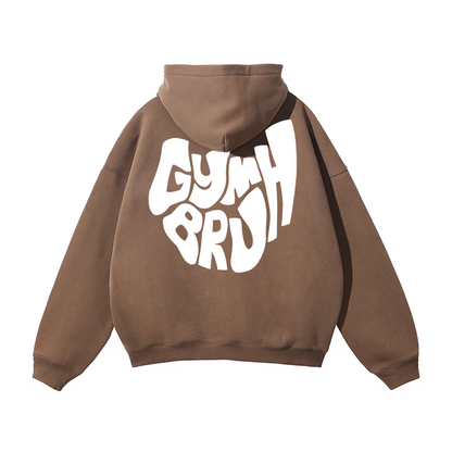 Brown back hoodie