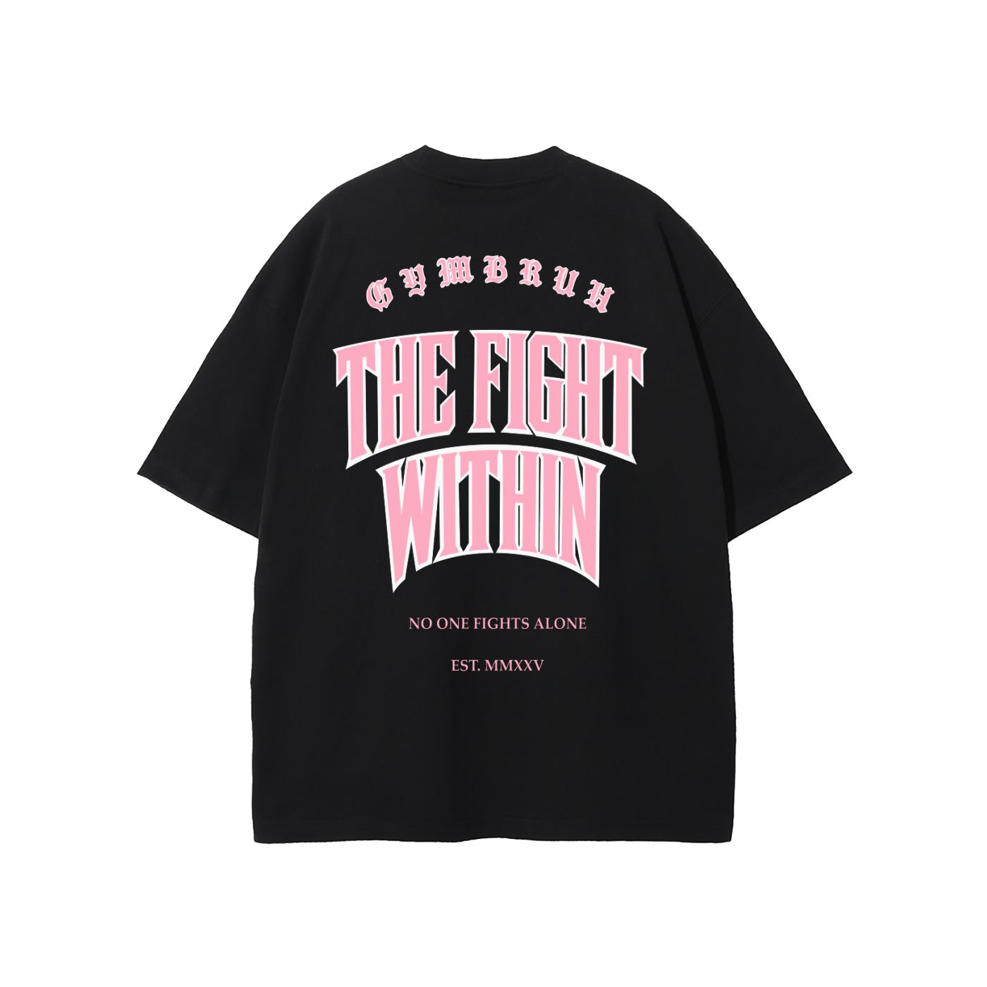 Black GYMBRUH tshirt back