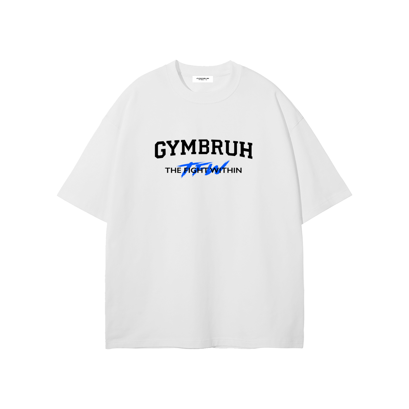 White GYMBRUH tshirt front