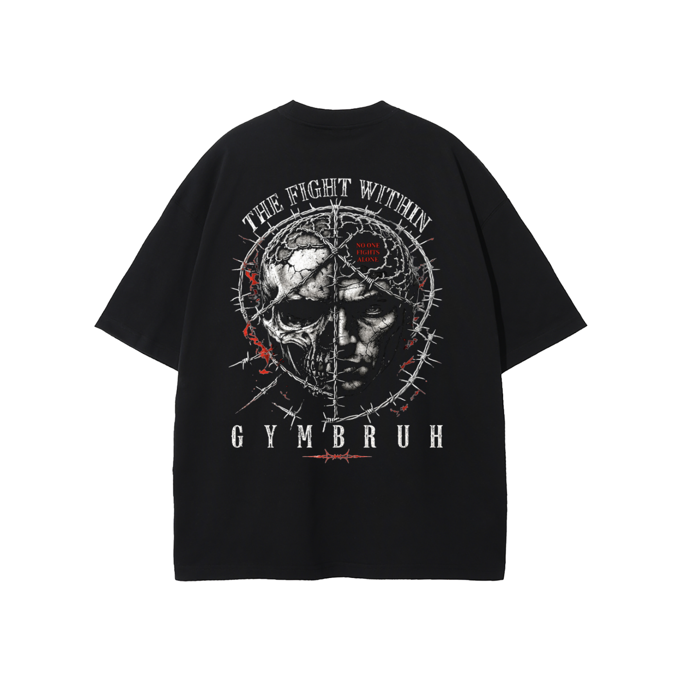 Black GYMBRUH tshirt back