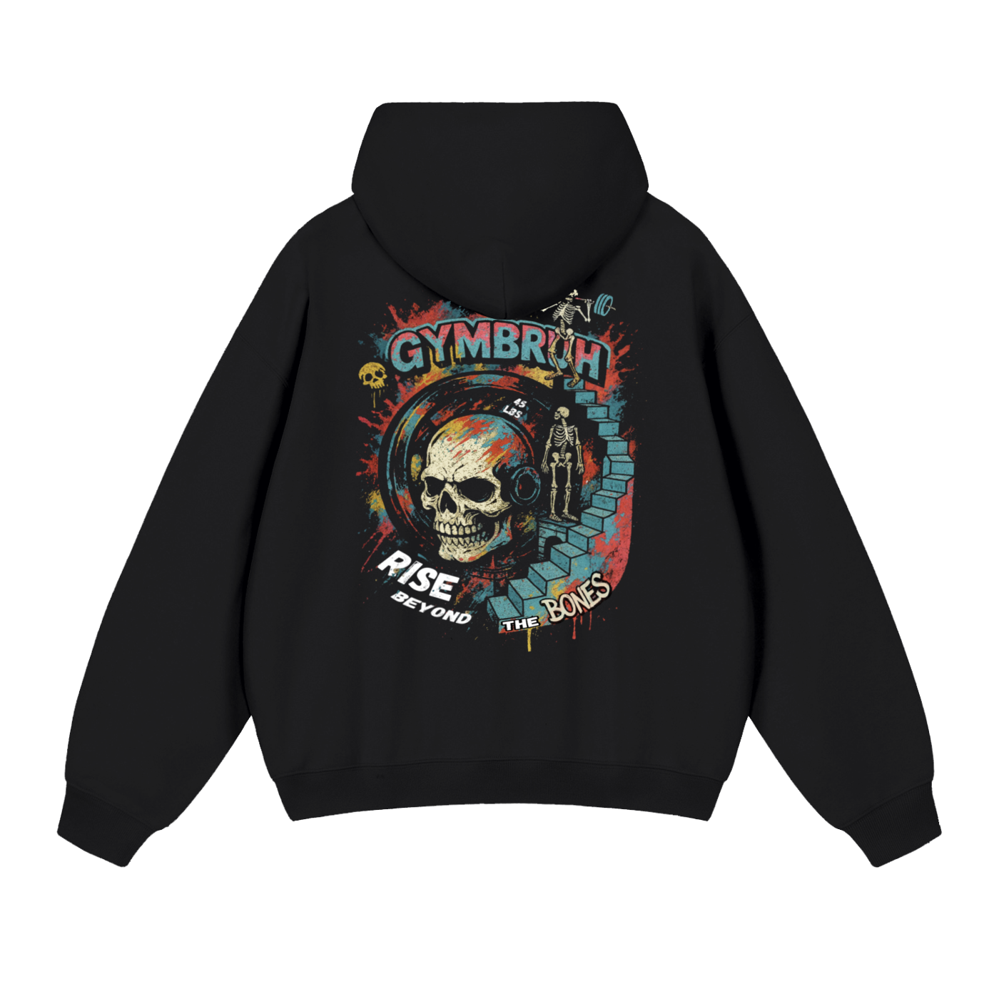 Black GYMBRUH hoodie back