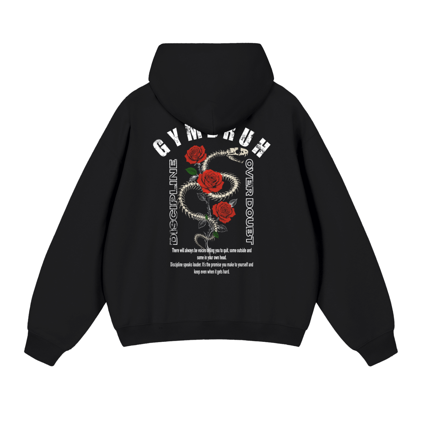 Black GYMBRUH hoodie back