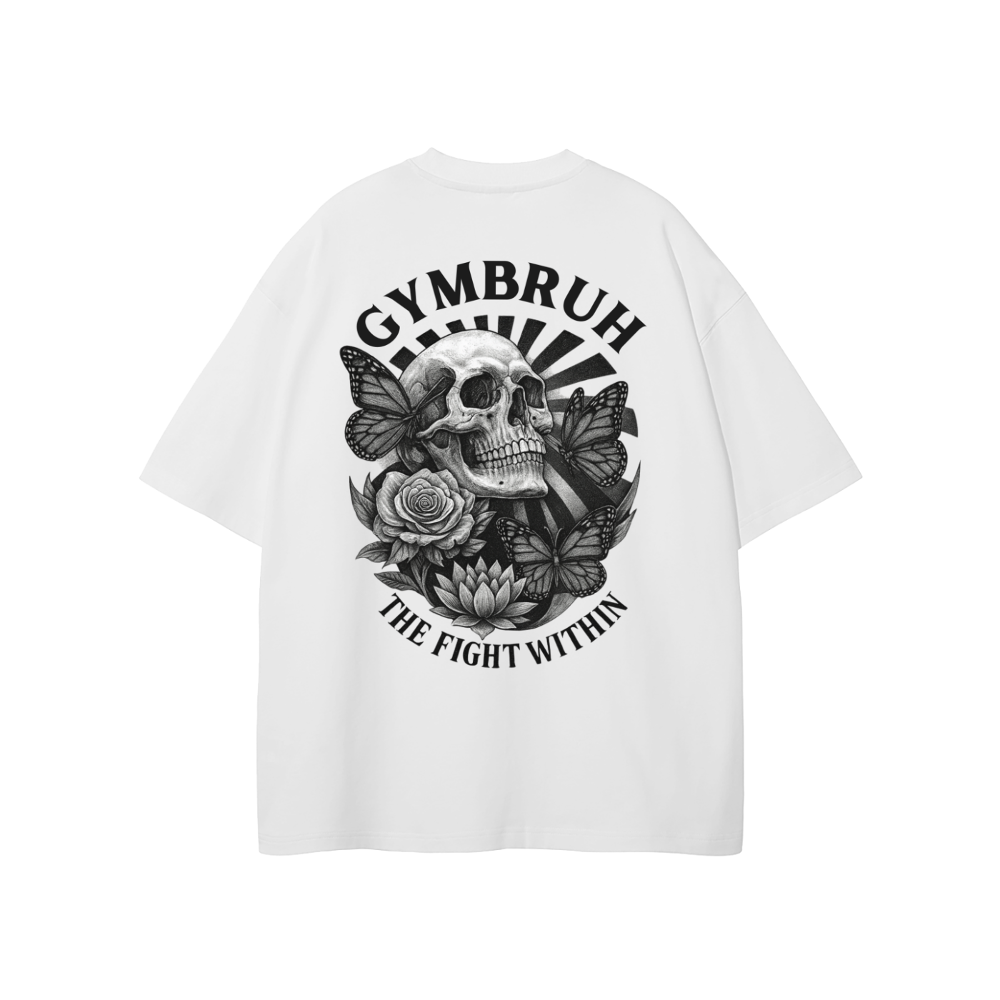 White GYMBRUH tshirt back