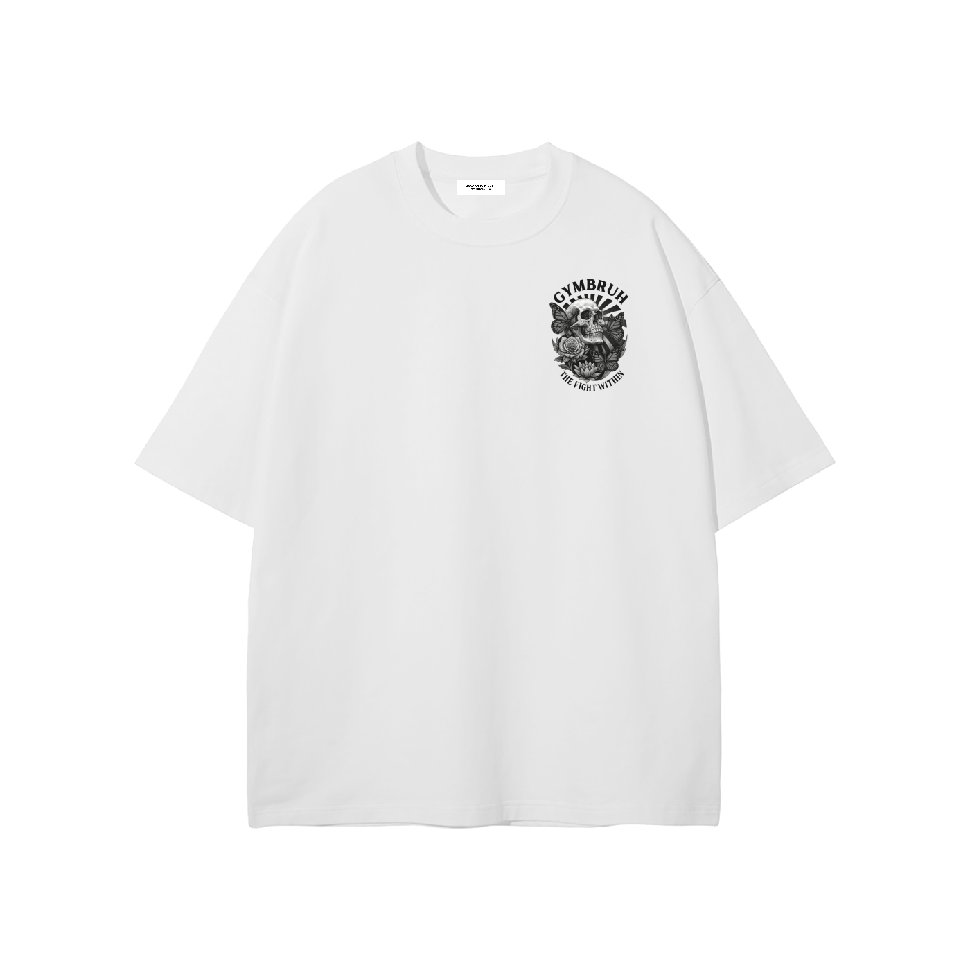 White GYMBRUH tshirt front