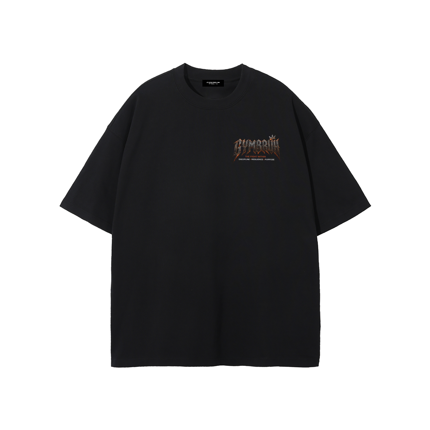 Black GYMBRUH tshirt front