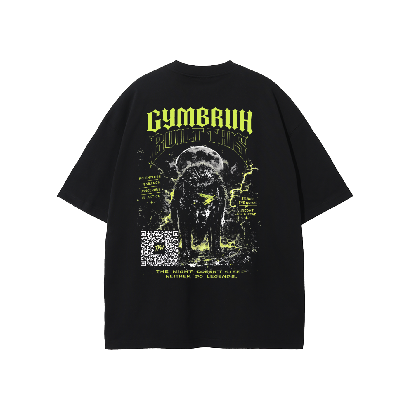 Black GYMBRUH tshirt back