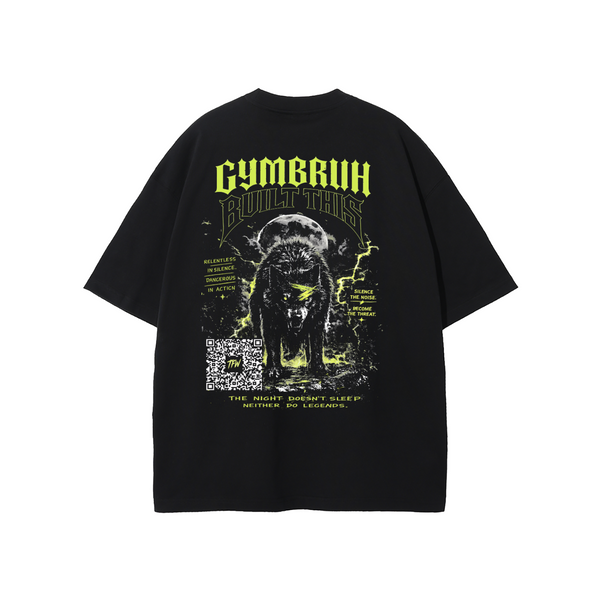 Black GYMBRUH tshirt back