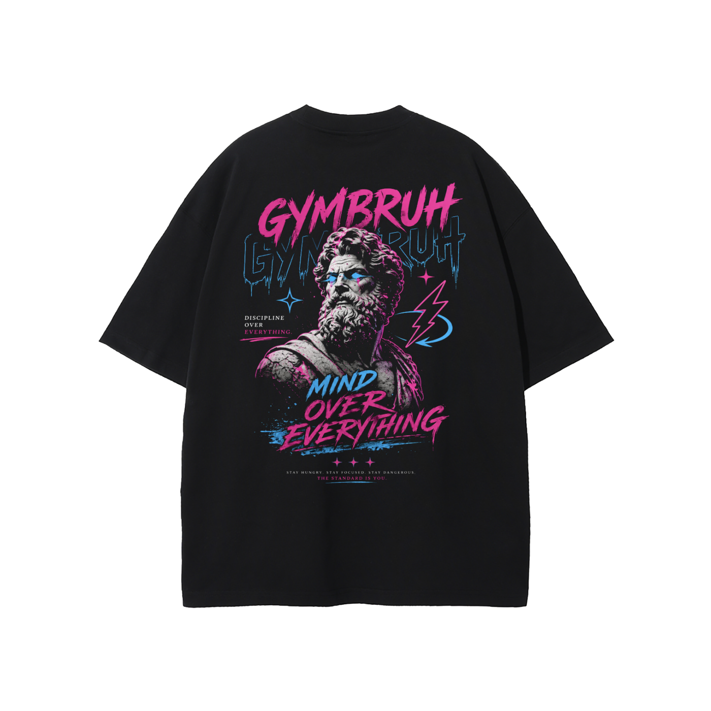 Black GYMBRUH tshirt back