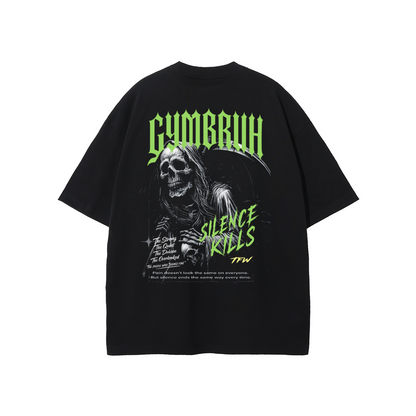 Black GYMBRUH tshirt back