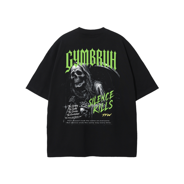 Black GYMBRUH tshirt back