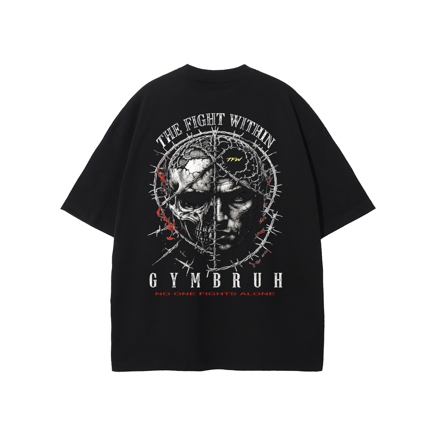 Black GYMBRUH tshirt back